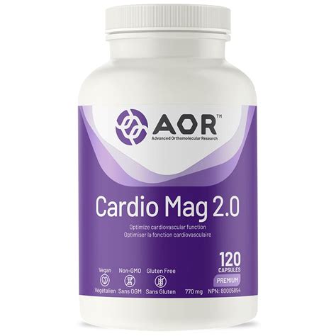 Aor - Cardio Mag 2.0 120 Capsules - Magnesium Orotate Supports ...