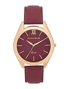 Nucleus Casual Analog Red Dial Unisex Watch - 2NMKSLRGBRBR : Amazon.in ...