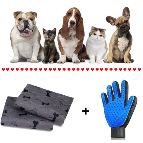 JdPet Washable Dog Pee Pads +Free Grooming Gloves,Non Slip Dog Mats ...