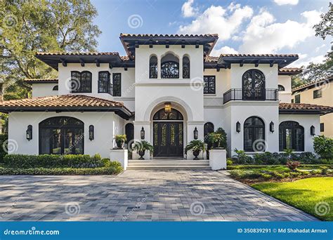 Spanish Colonial Style House (Encaustic Painting) Royalty-Free Stock ...