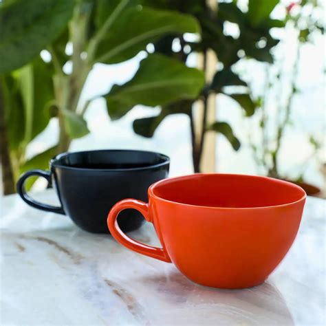 Premium Black & Orange Coffee Mug Set - High Quality – BlackCarrot