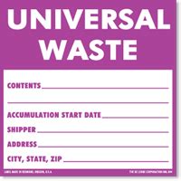 Image result for Universal Waste Label