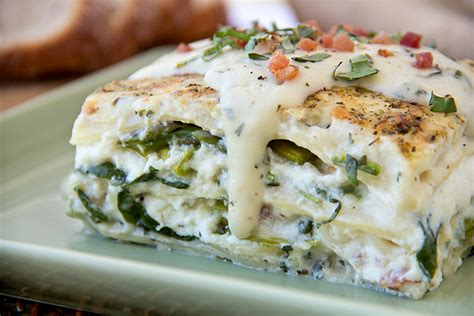 Six Cheese Vegetable Lasagna in a Basil Cream Sauce