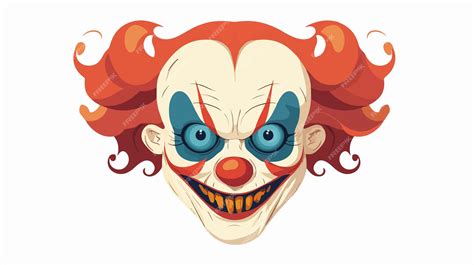 Vintage Circus Clown with Piercing Blue Eyes | Premium AI-generated vector