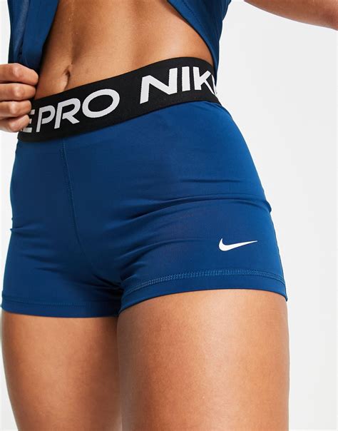 Nike Pro 365 Dri-fit 3 Inch Booty Shorts in Blue | Lyst UK