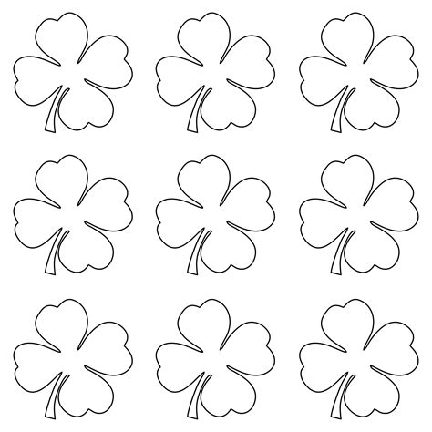 Three Leaf Clover Printable Template