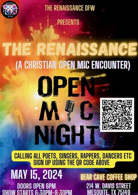 The Renaissance (Holy Spirit Open Mic Encounter), Bear Cave Coffee Shop ...