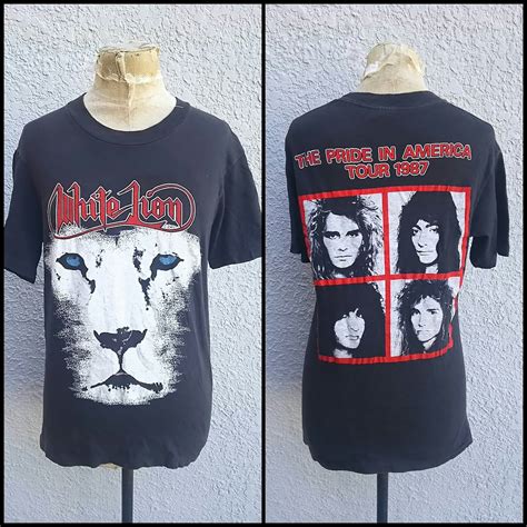 【80s】USA製/ホワイトライオンWhite Lion/SPRING FORD CLASSIC/ツアー/ライブ/Tシャツ/黒/M ...