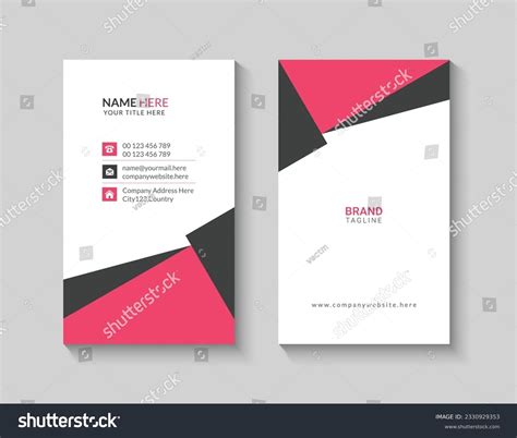 Vertical Business Card Design 的图像结果