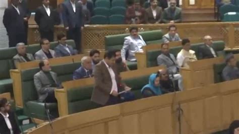 Ruckus in J&K assembly after Engineer Rashid's brother displays banner ...