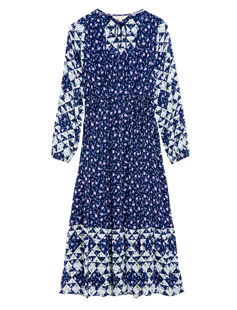 Buy Floral Tie Neck Midaxi Waisted Dress at Marks & Spencer