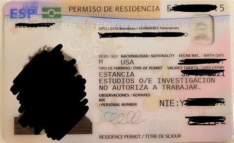Spanish student resident ID 2021. This year you have permission to work ...