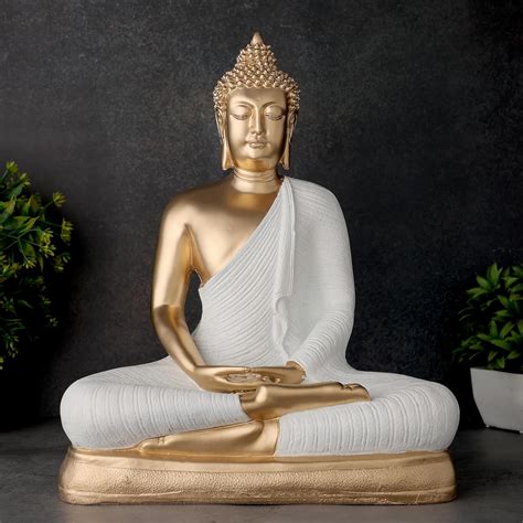 Buy Global Grabbers New Sitting Meditating Buddha Statue showpiece Idol ...