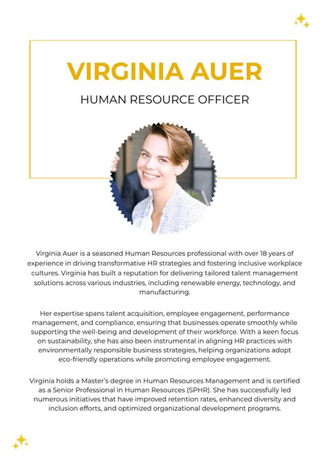 Faculty Bio Examples 的图像结果