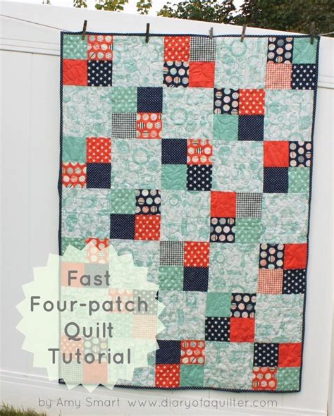 Image result for Four Patch Quilt Tutorial
