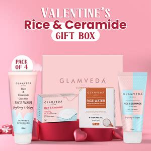 GLAMVEDA Glass Skin Rice & Ceramide Valentine Skincare Gift Box Price ...