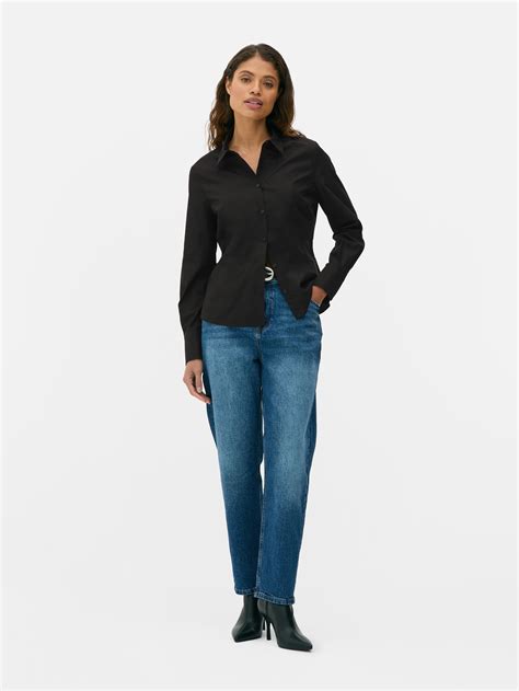 Long Sleeve & Button Up Women's Black Blouses | Women's Black Shirts ...