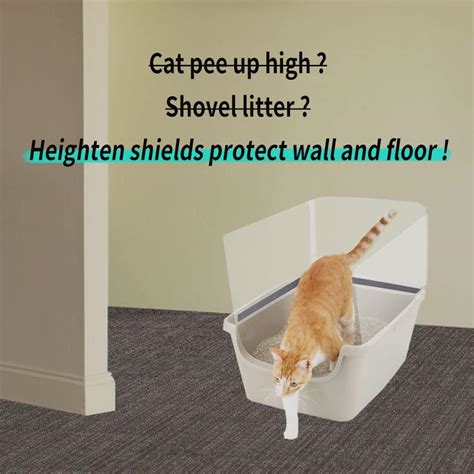 Buy Oncpcare 3 Pack Cat Litter Box Pee Shields, High Side Open Top ...