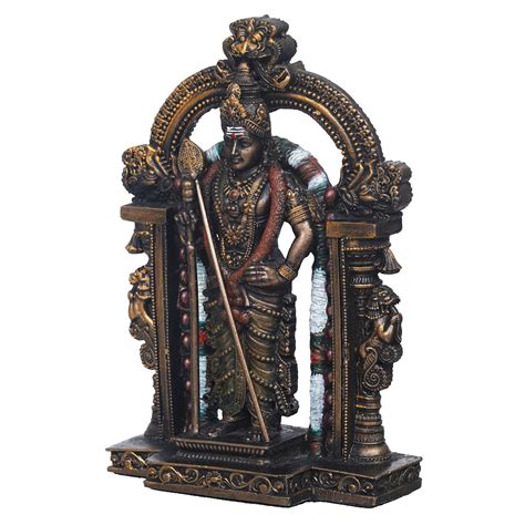 eCraftIndia Polyresin Handcrafted Rustic Lord kartikeya Statue