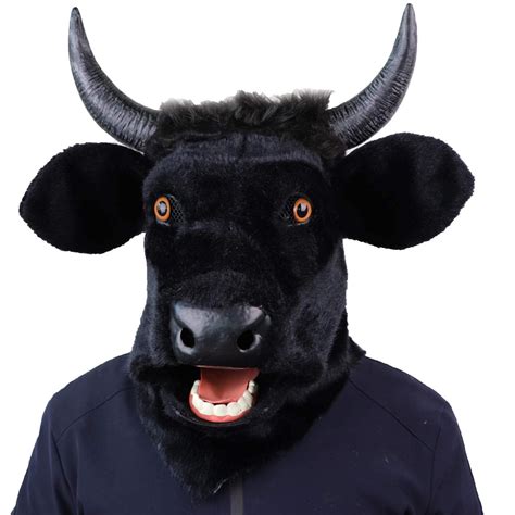 ifkoo Realistic Mouth Mover Cow Mask Moving Mouth Fursuit Animal Head ...