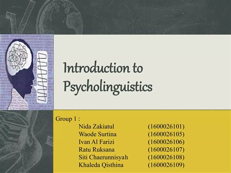 Introduction to psycholinguistics | PPTX