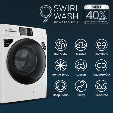 IFB 7 kg 5 Star with Steam Refresh program, 9 Swirl Wash, Eco Inverter ...