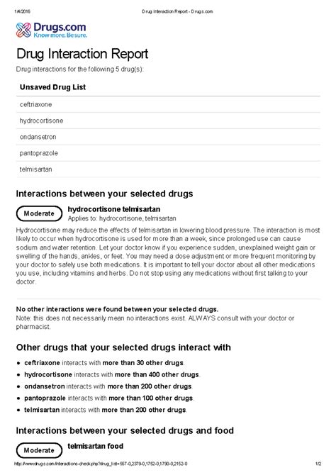 Drug Interaction Report - Drugs Devanshu - 1/4/2016 Drug Interaction ...