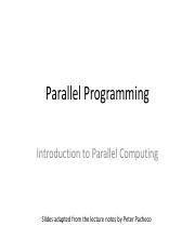 Parallel Computing Lecture 的图像结果