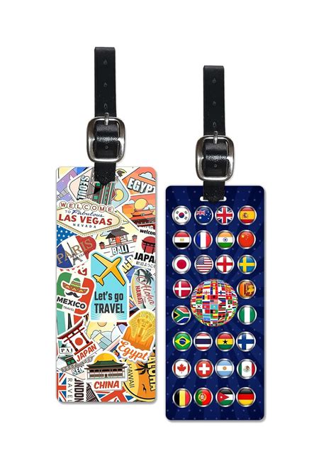Lentikart 3D Lenticular Luggage Tag Long Set of 2 | Stamp Sticker ...