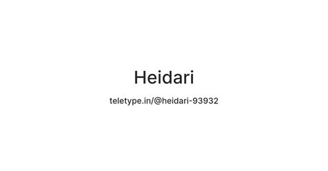 Heidari — Teletype