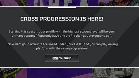 Players are finally starting to receive the Cross-Progression prompt ...