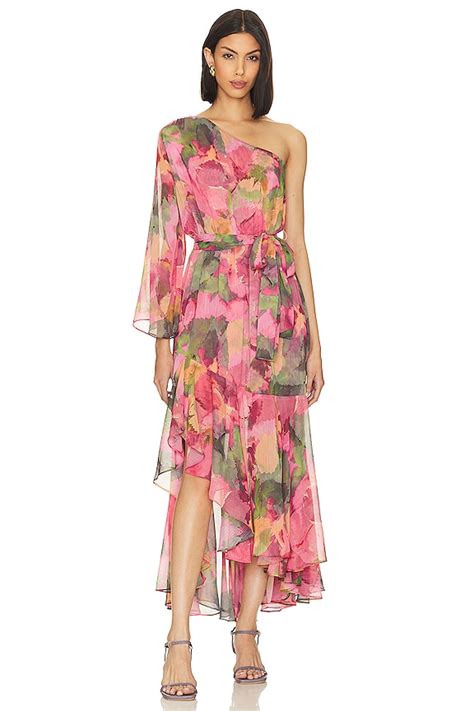 MISA Los Angeles Sabrina Dress in Watermelon Tourmaline | REVOLVE