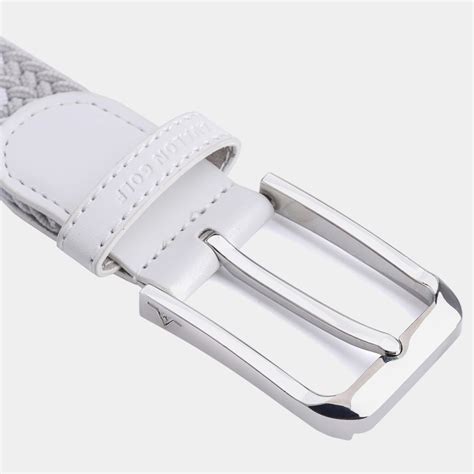 White & Gray Diamond Golf Belt | Avalon Luxury Mens Golf Belts