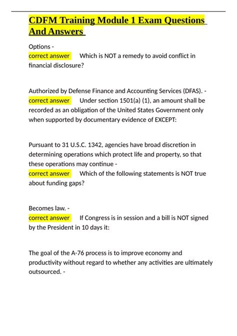 Image result for Cdfm Module 1 Exam Preparation