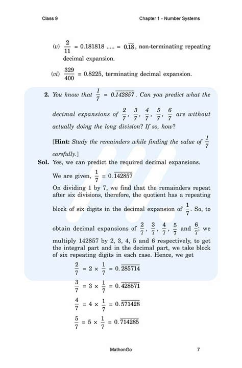 Class 9 Maths Chapter 1 Exercise 1.2 的图像结果