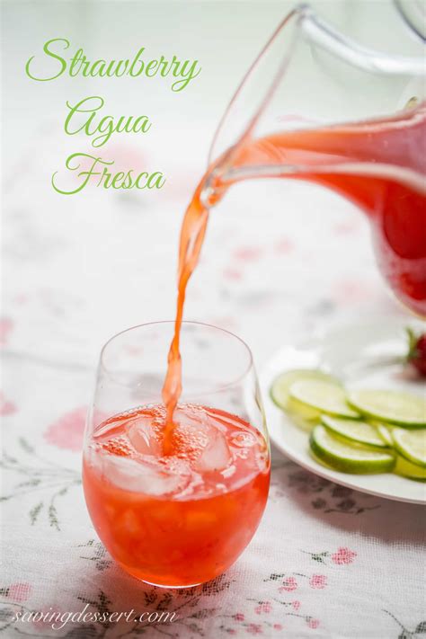Strawberry Agua Fresca - Saving Room for Dessert