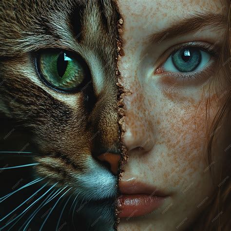 Human and Animal Hybrid Portrait Photography magazine cover | Premium ...