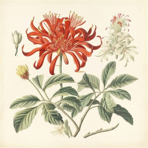 Honeysuckle Flower Painting – Wall Decor Company