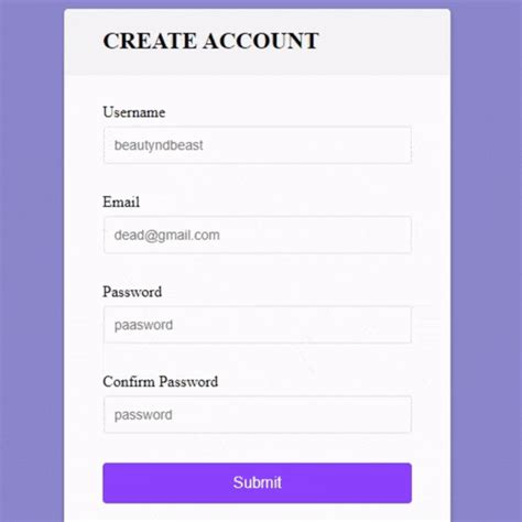Image result for Registration Form in HTML and CSS with JavaScript Validation