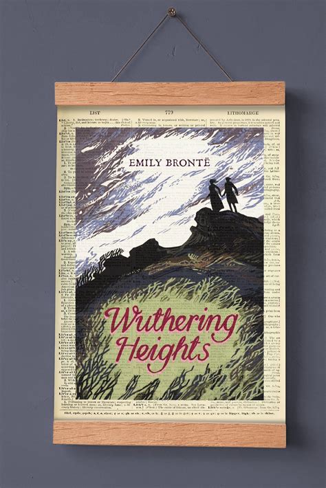 Wuthering Heights by Emily Bronte, Printable Book Cover, Literary Poster, Classroom Wall Art ...
