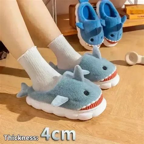 Buy Furry Shark Slippers – Fun, Warm & Comfortable Indoor Shoes
