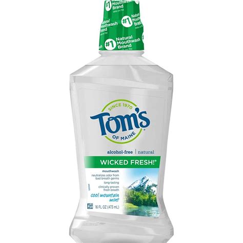 Tom's of Maine Long Lasting Wicked Fresh Mouthwash - Cool Mountain Mint ...