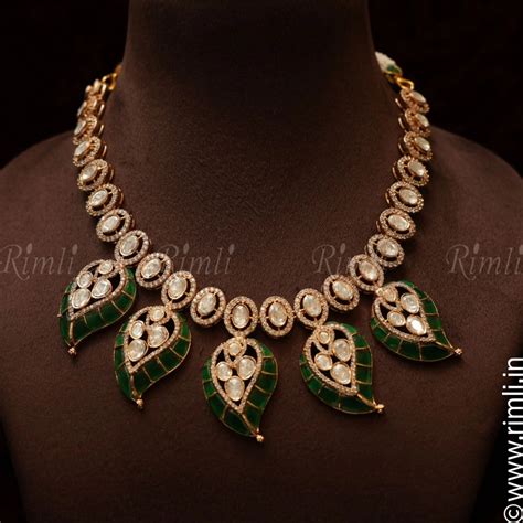 Rohika Mango Polki Necklace - Green