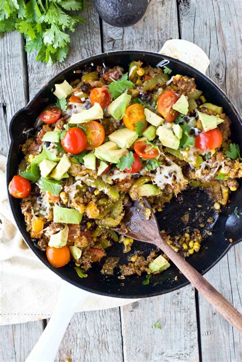 Deconstructed Skillet Stuffed Peppers - Simple Roots