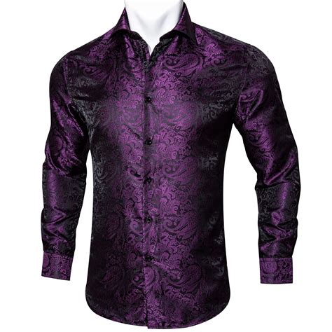 Purple Long Sleeve Men's Shirt | Men Shirt Long Sleeve | Men Purple ...