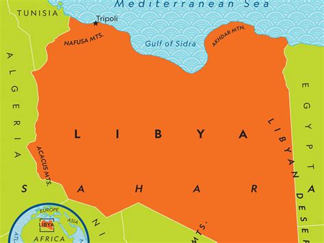 Libya North Africa 4+ Thousand Libya Region Map Royalty Free Images,