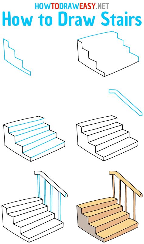 How to Draw Stairs - Draw for Kids