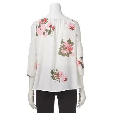 Juniors' Candie's® Keyhole Cold Shoulder Top