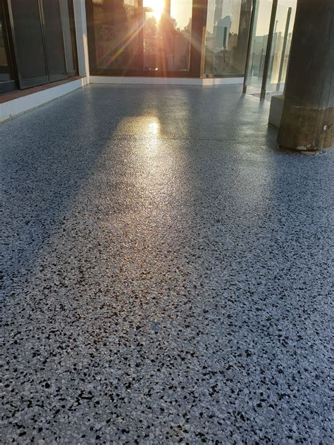 Epoxy Flake Floor - Grind It Polished Concrete Floors
