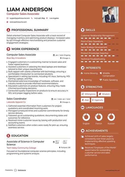 10+ Computer Sales Associate Resume Samples & Templates for 2025